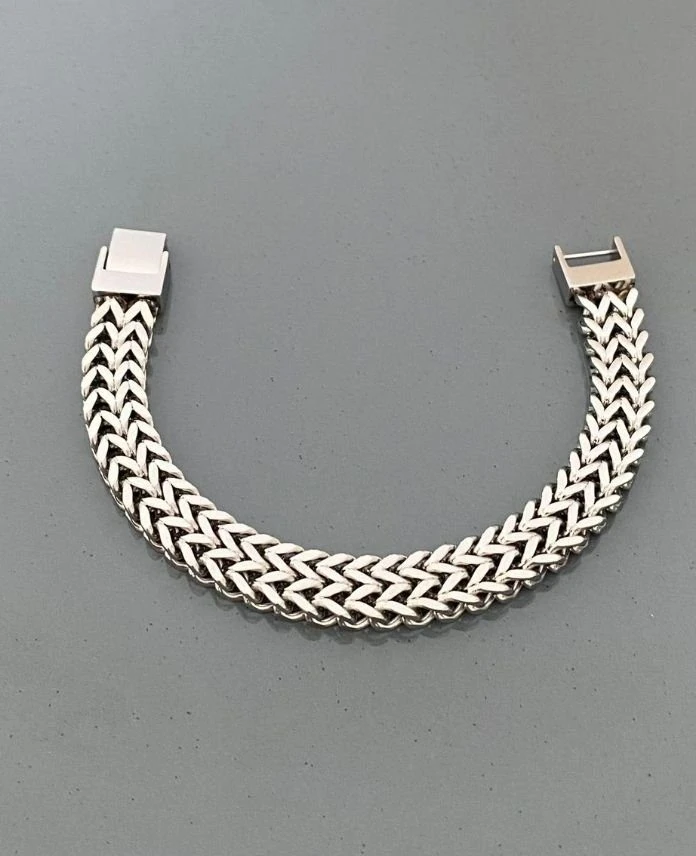 Çelik Düz Hasır Uzatmasız Silver Bileklik