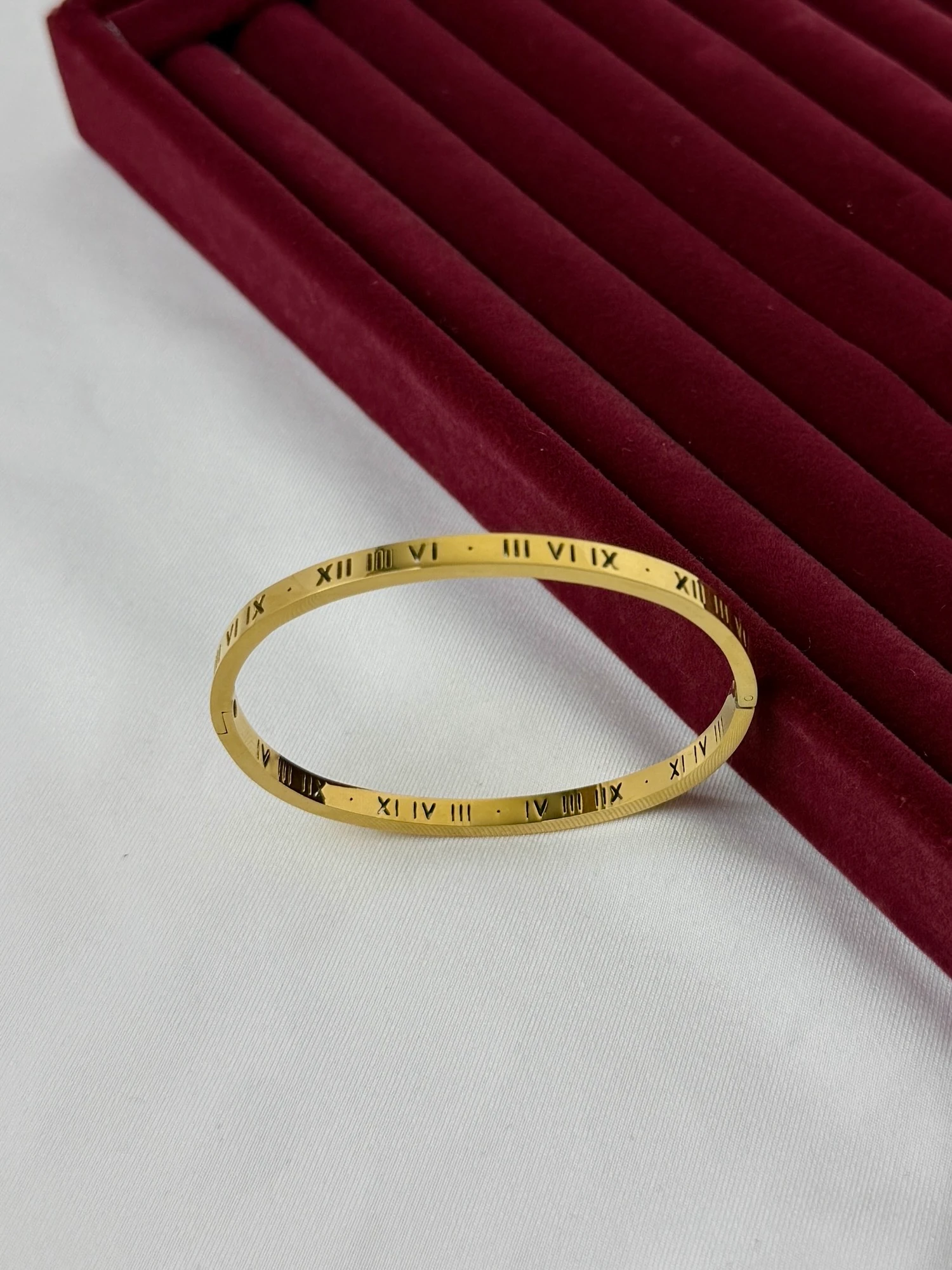 çelik gold romen rakamlı kelepçe