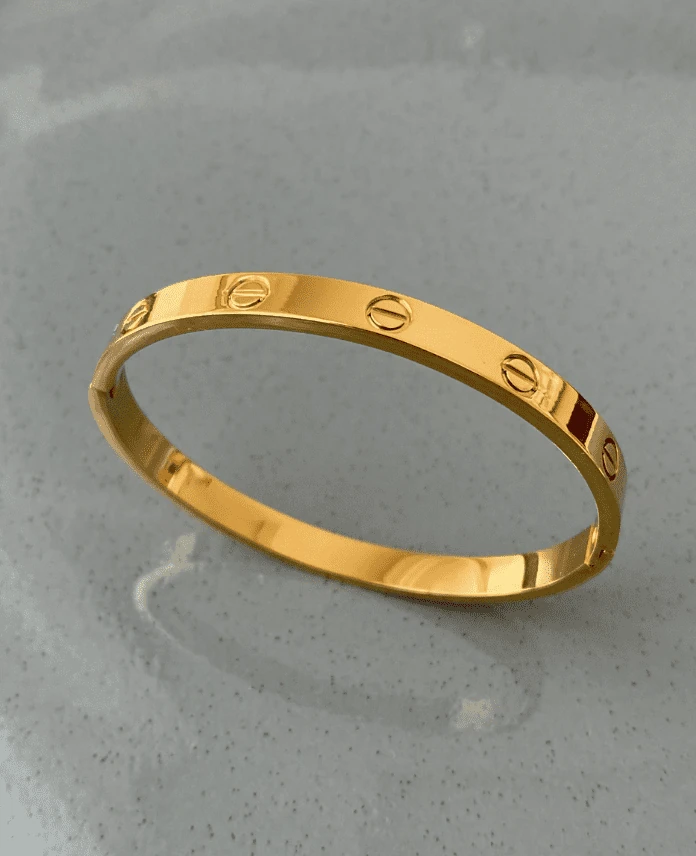 Çelik Crt Gold Taşsız 65 mm Büyük Boy Kelepçe