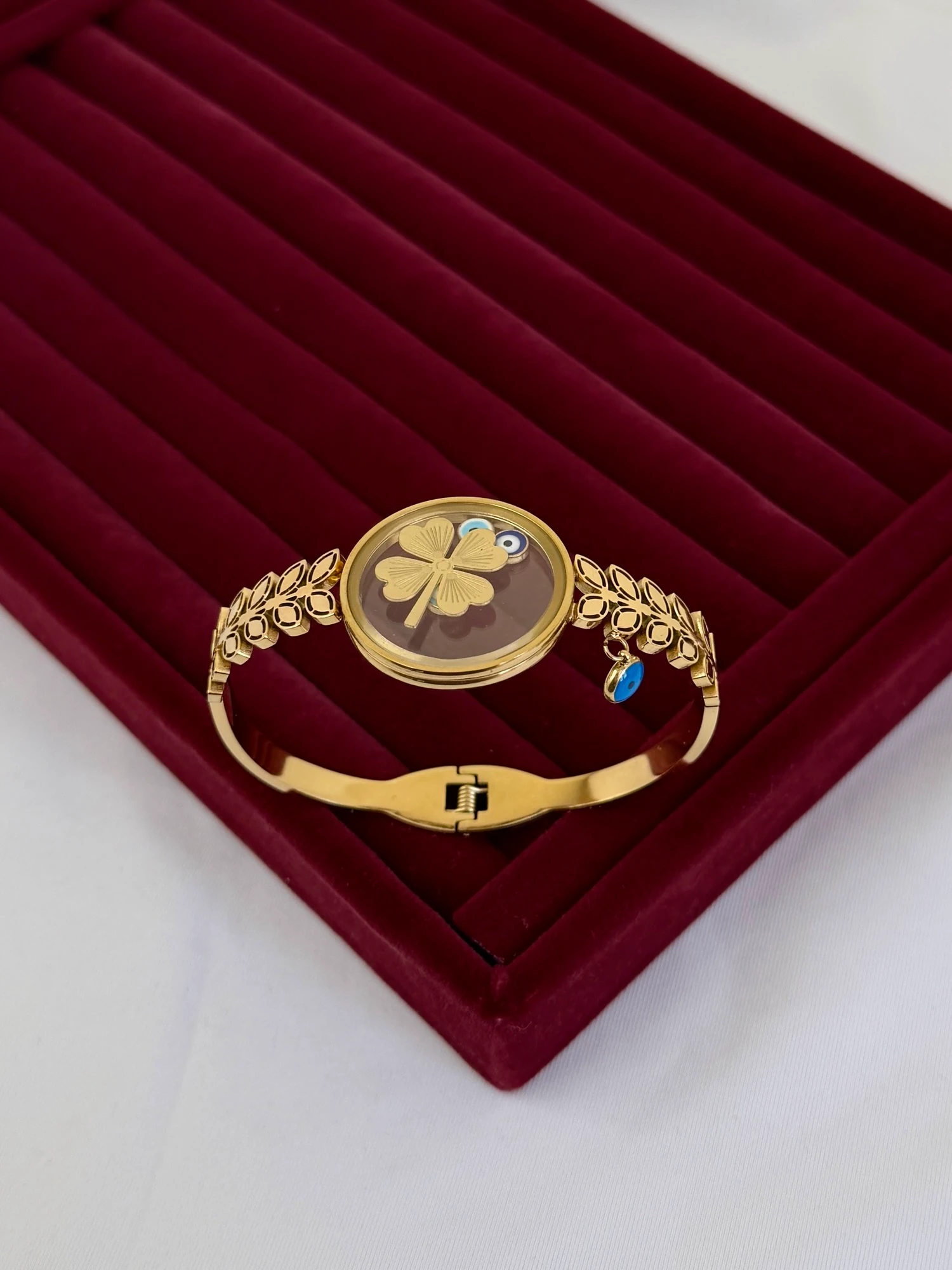 çelik gold açılabilir cam yonca kelepçe