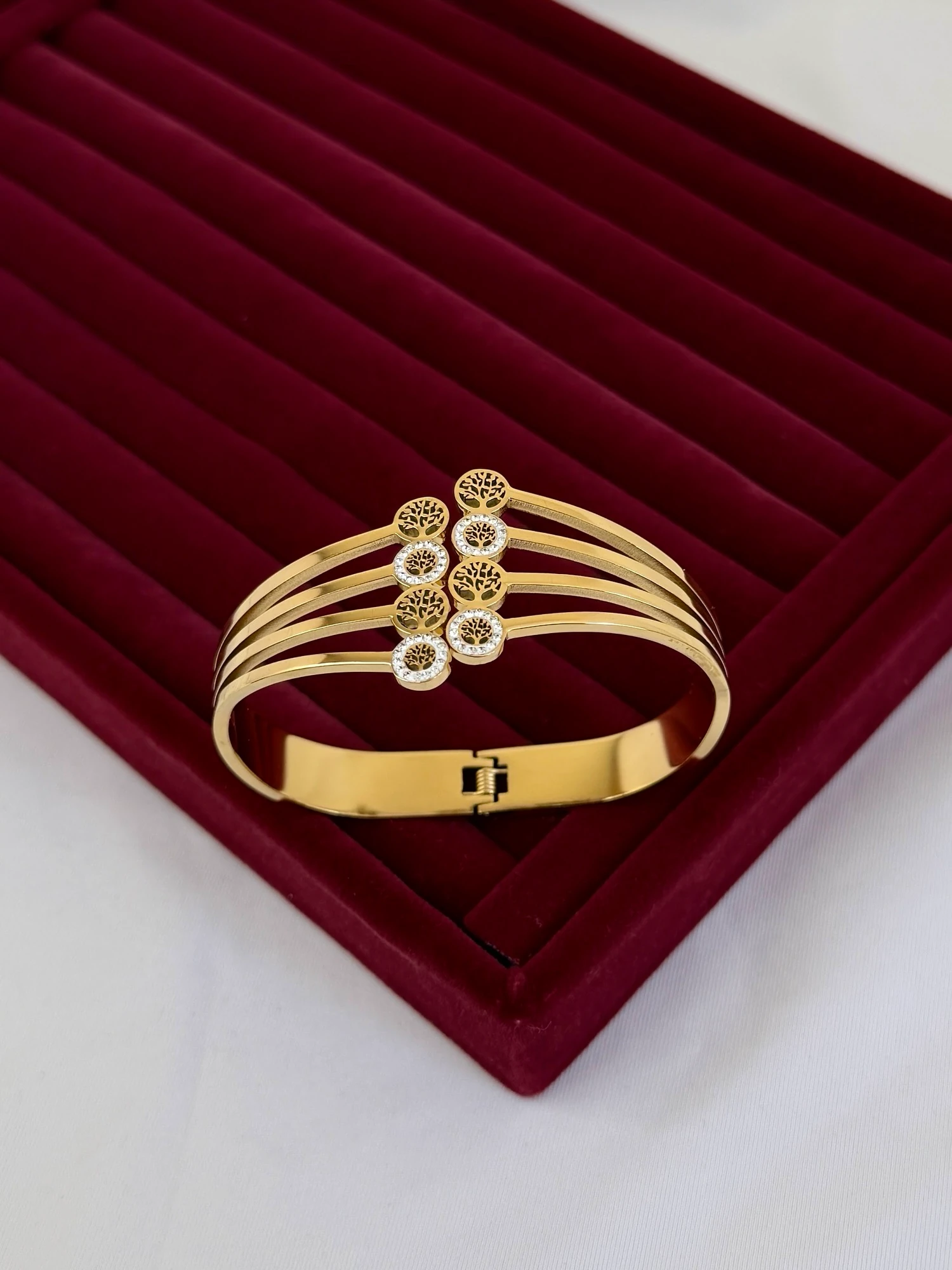 çelik gold yaşam ağacı kelepçe