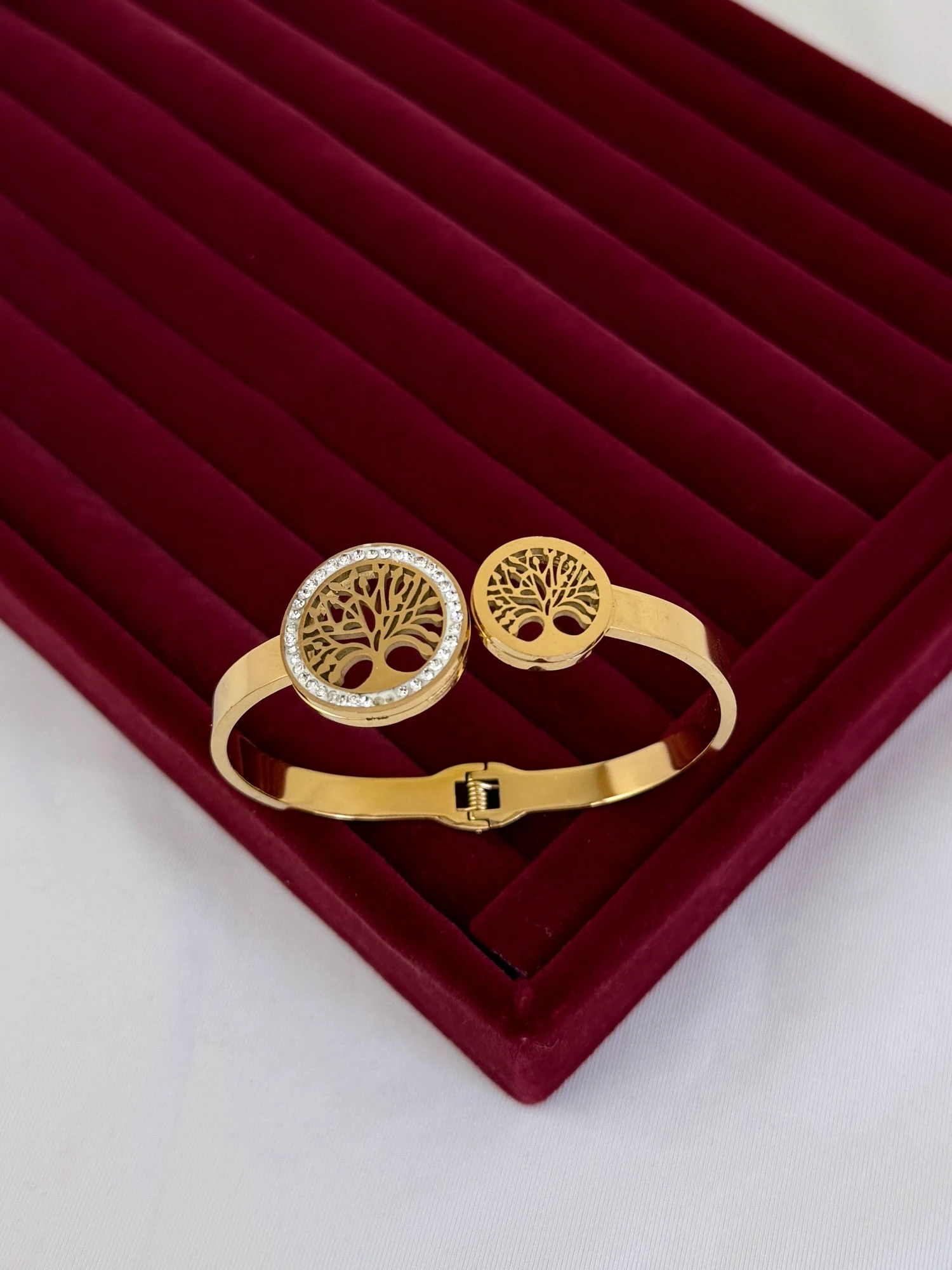 çelik gold yaşam ağacı kelepçe