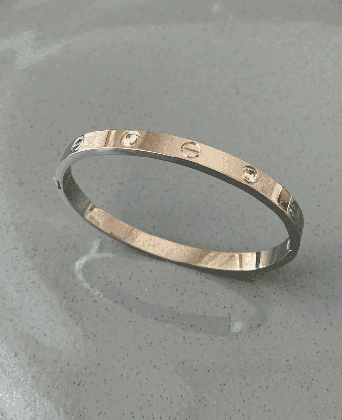 Çelik Crt Silver Taşlı 65 mm Büyük Boy Kelepçe