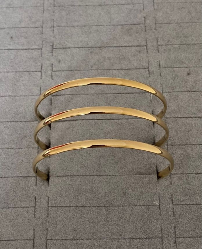 Çelik Oval Kalın Ajda 60mm Küçük Bilezik