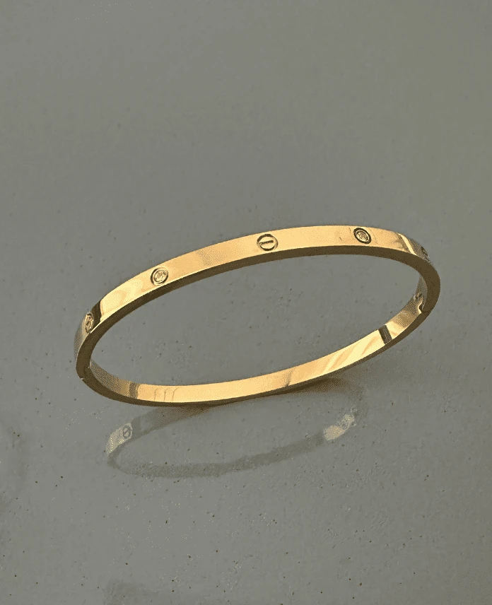 Çelik Crt İnce Taşlı Gold 60mm Orta Boy Kelepçe