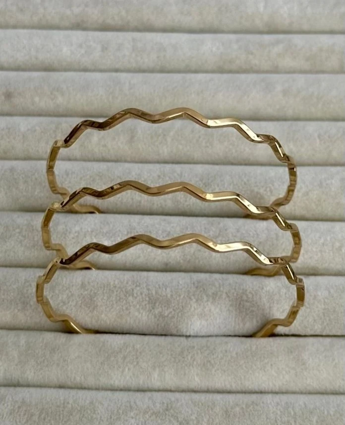 çelik gold sık zikzak ajda 65mm kelepçe