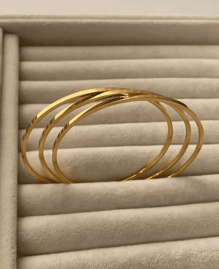 çelik gold Ajda 68mm büyük boy kelepçe