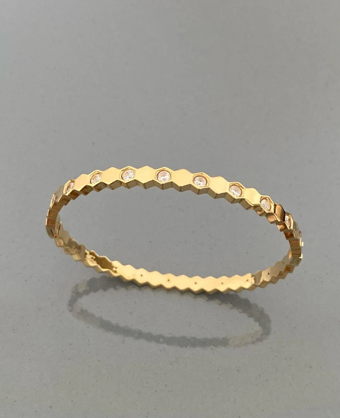 çelik gold petek taş kelepçe