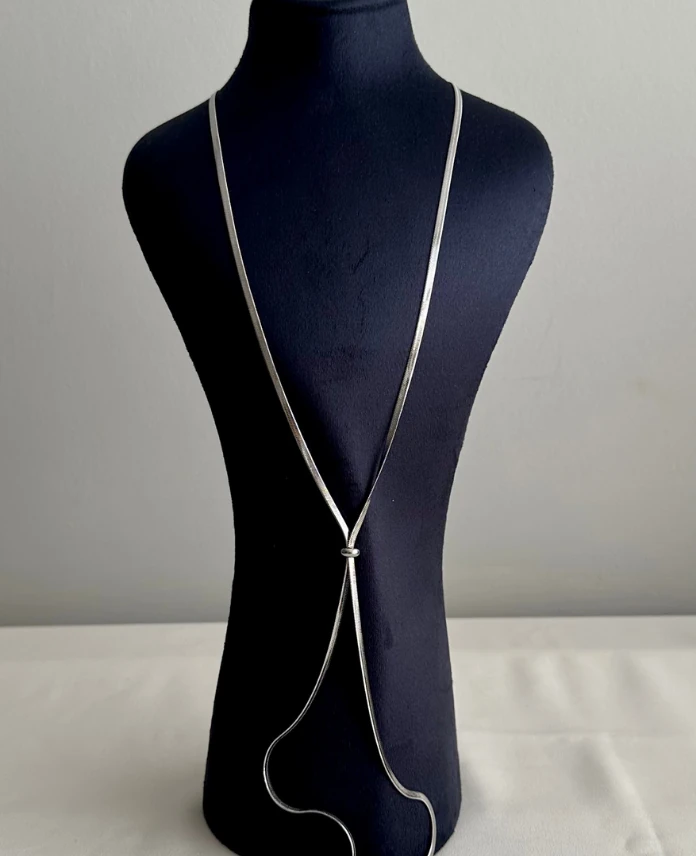 çelik silver italyan asansörlü 60cm kolye