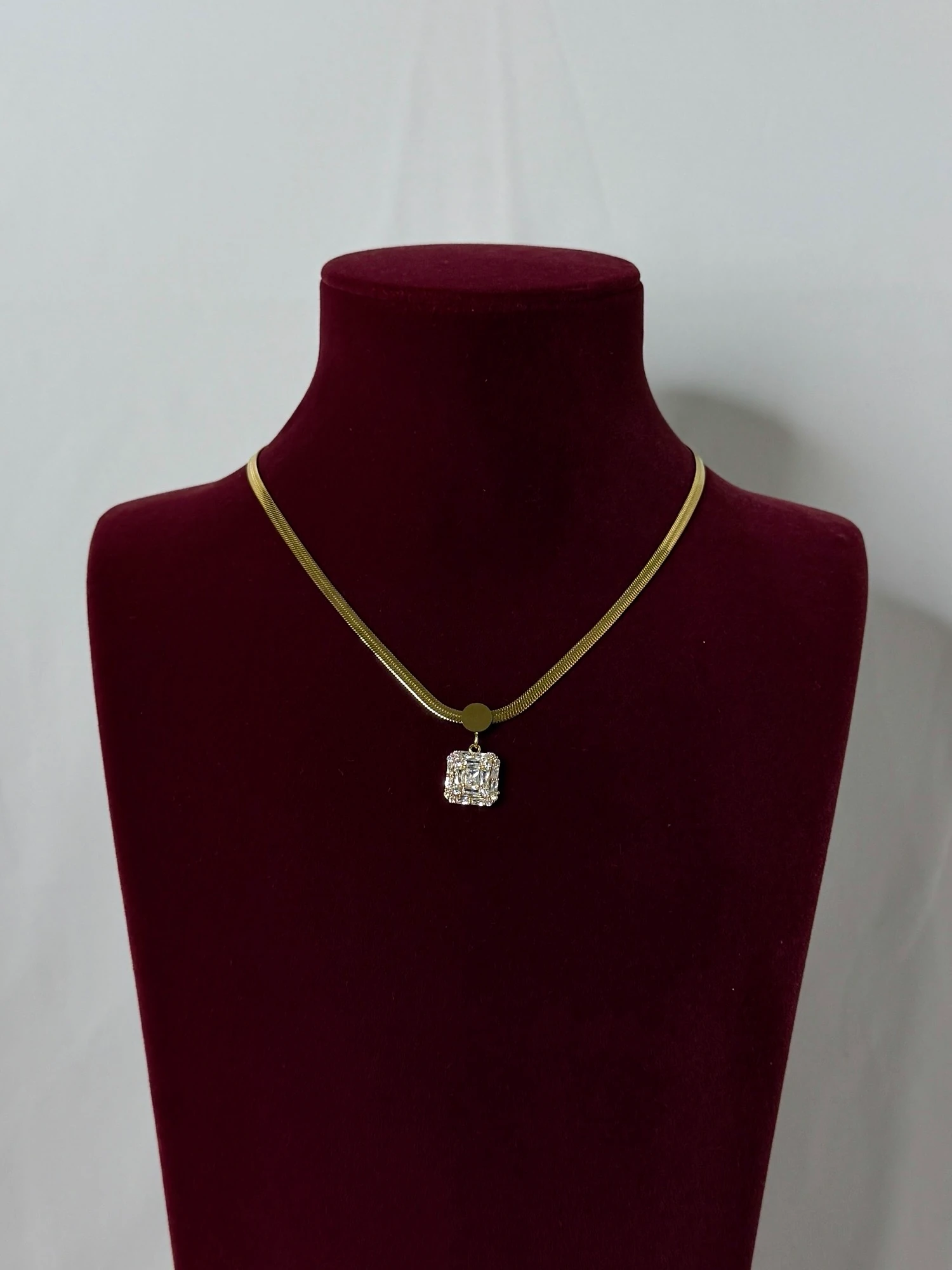 çelik gold italyan baget kolye