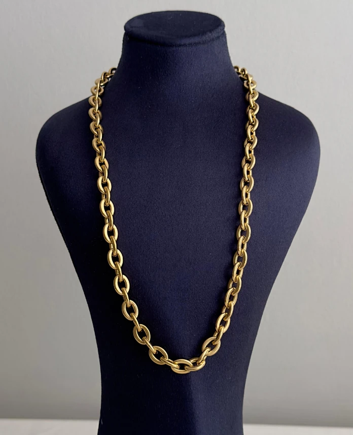 çelik gold halka geçmeli 60cm kolye