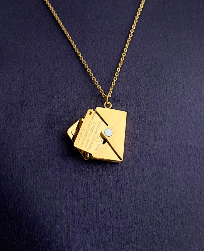 çelik gold mektup plaka yazılı 45cm kolye