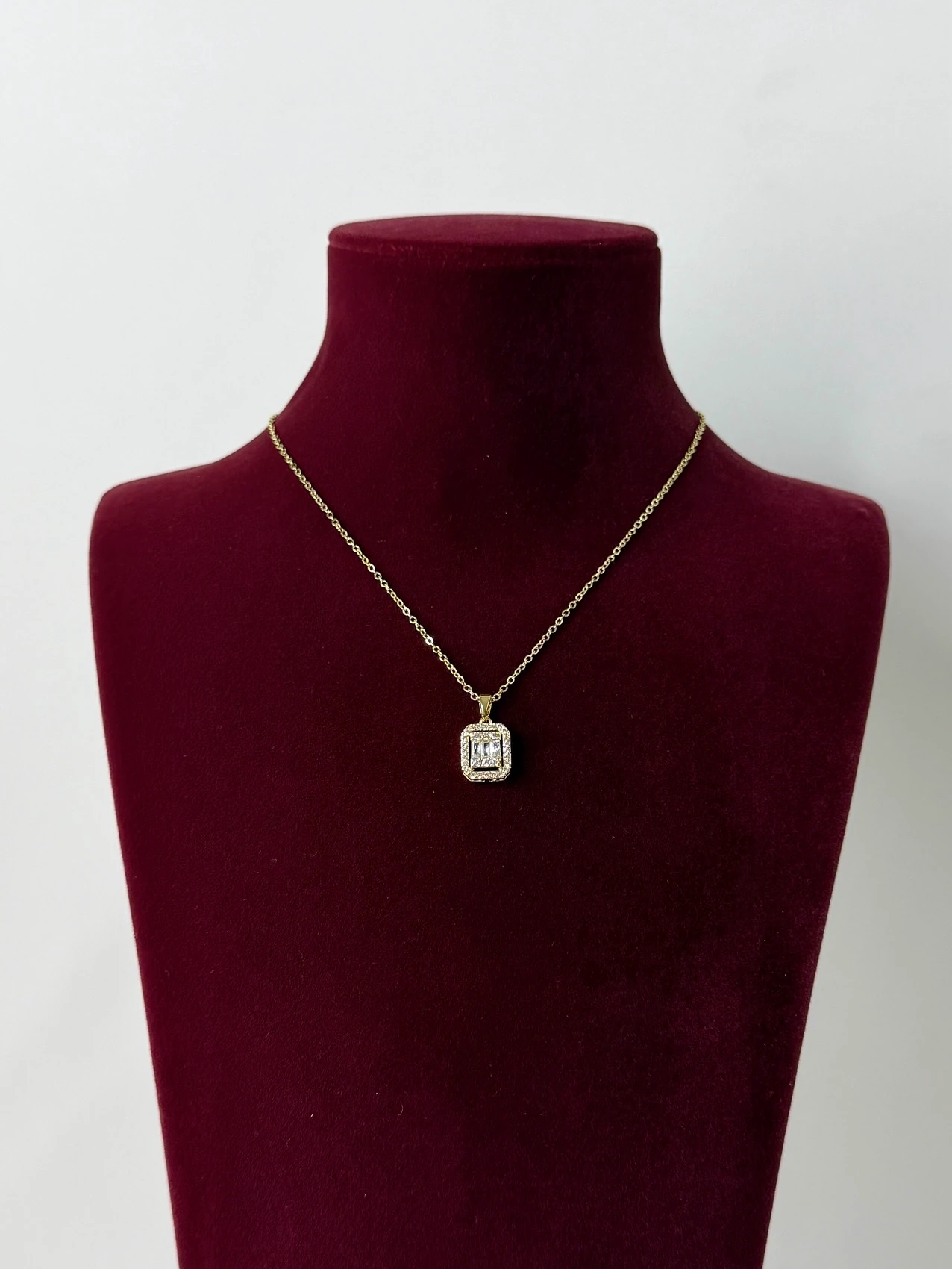 çelik gold baget uç kolye