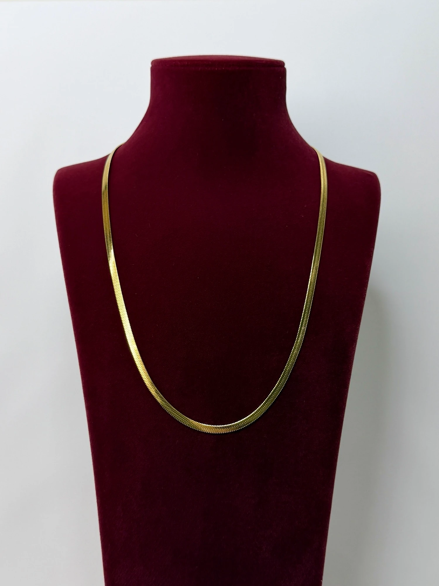 çelik gold düz italyan 60cm kolye