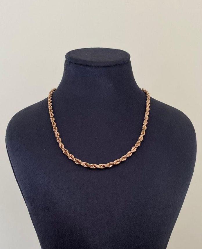 Çelik 5 mm 45 cm Burgu Rose Gold Kolye