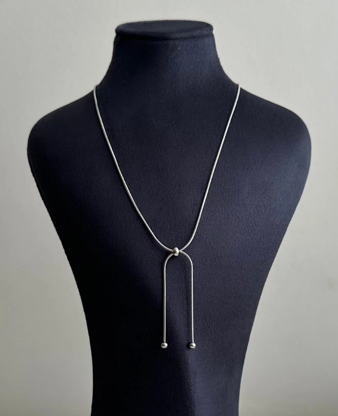 çelik silver yuvarlak italyan çapraz asansör 50cm kolye