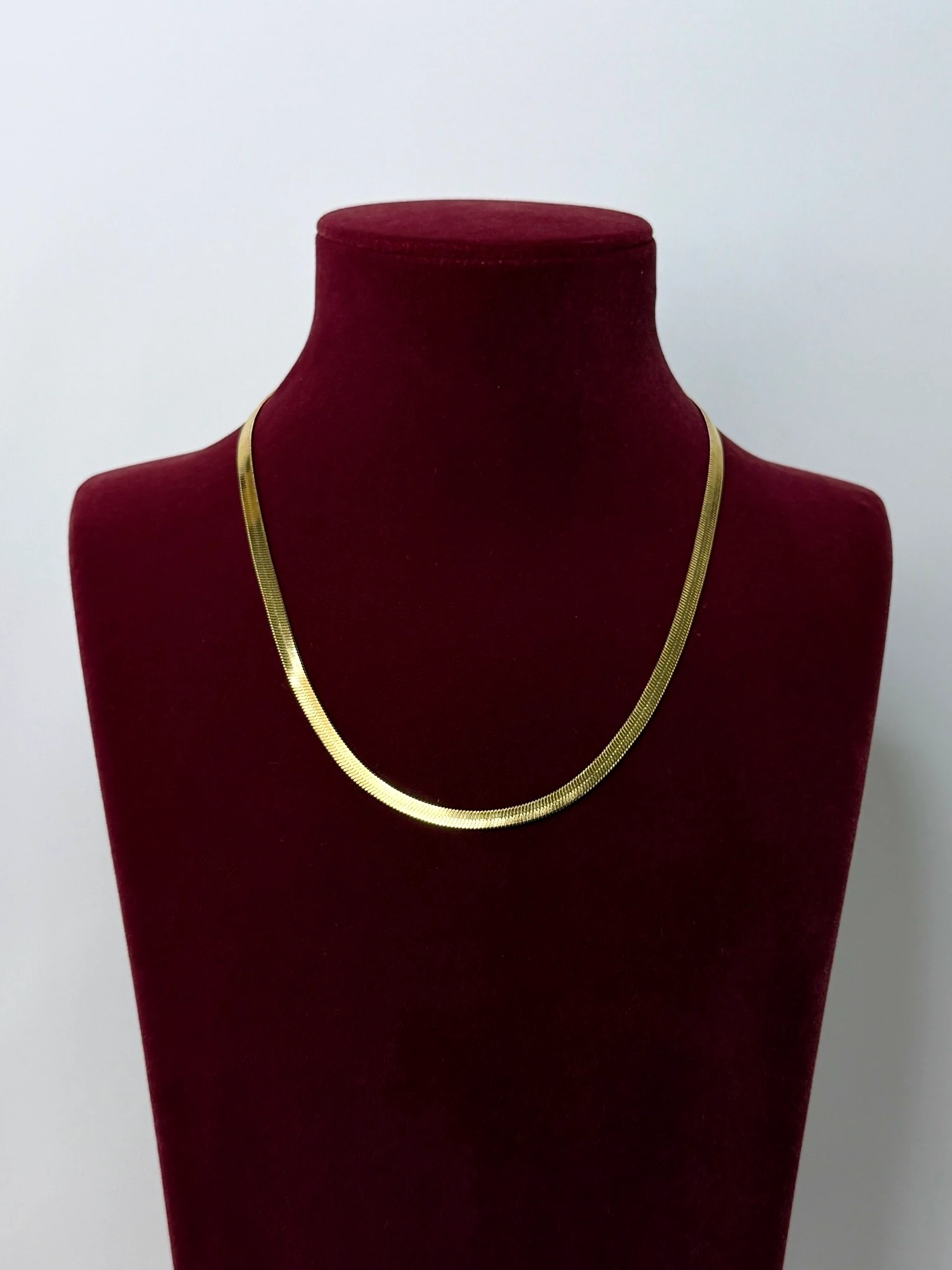 çelik gold düz italyan 45cm kolye