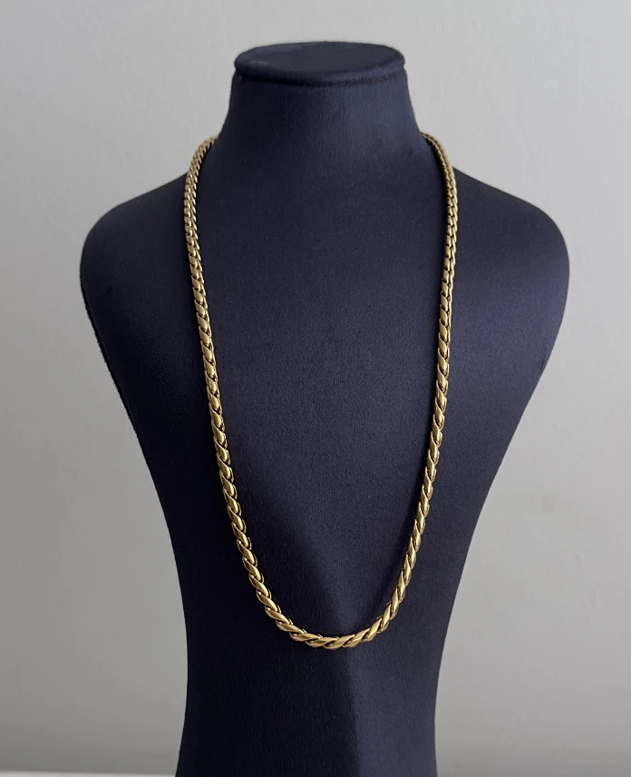 çelik gold farklı burgu 60cm kolye