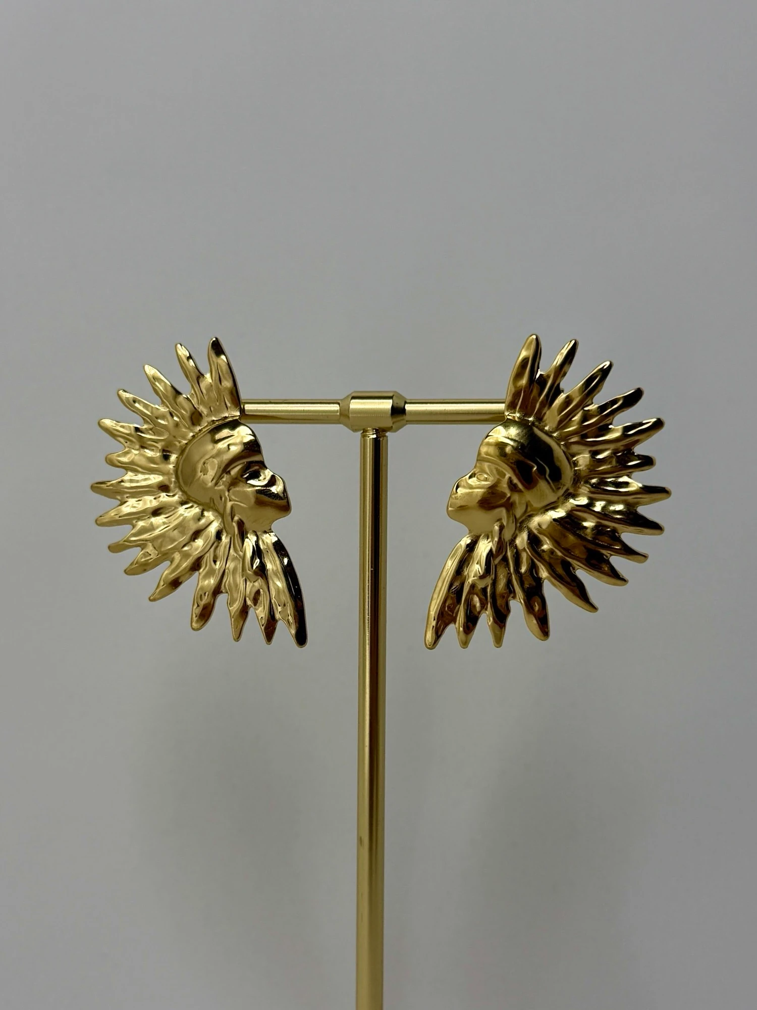 çelik gold kızıldereli küpe
