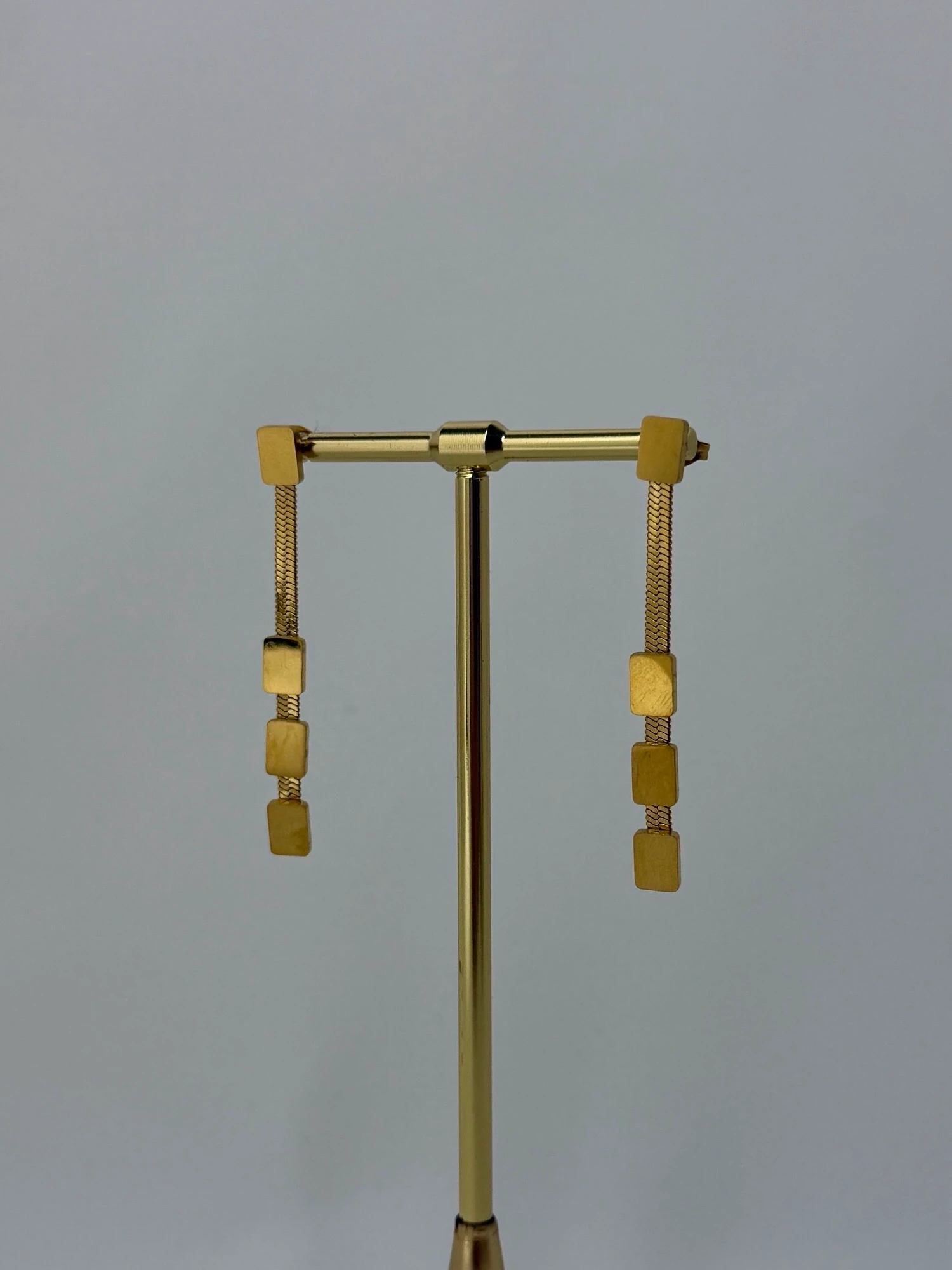 çelik gold italyan plaka küpe