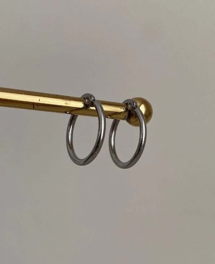 Çelik Halka 20Mm Silver Küpe
