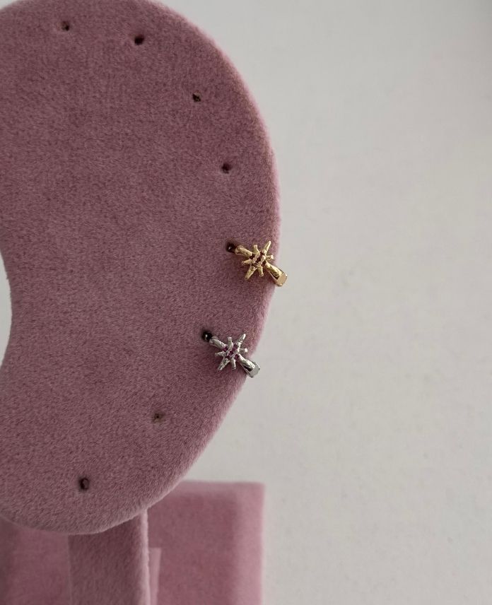 Çelik Kutup Yıldızı Pembe Helix Piercing