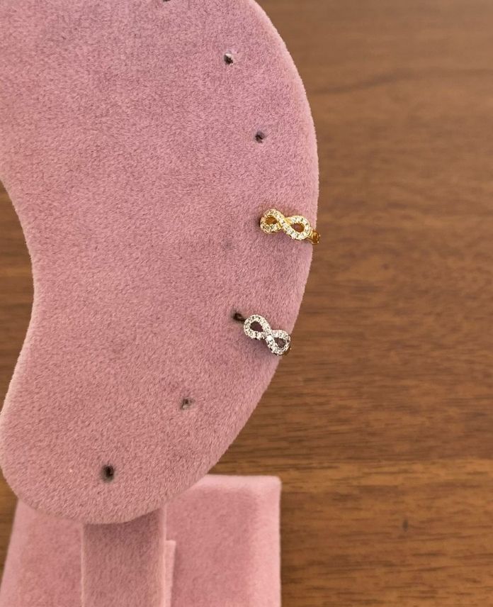 Pirinç Helix Sonsuz İşaretli Piercing