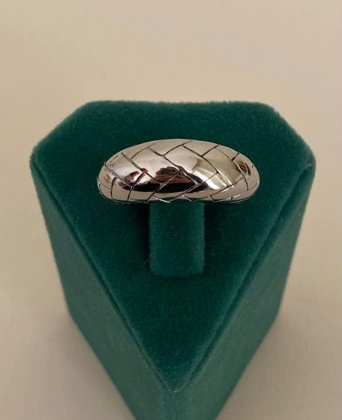 Çelik Numaralı Silver Vintage Yüzük