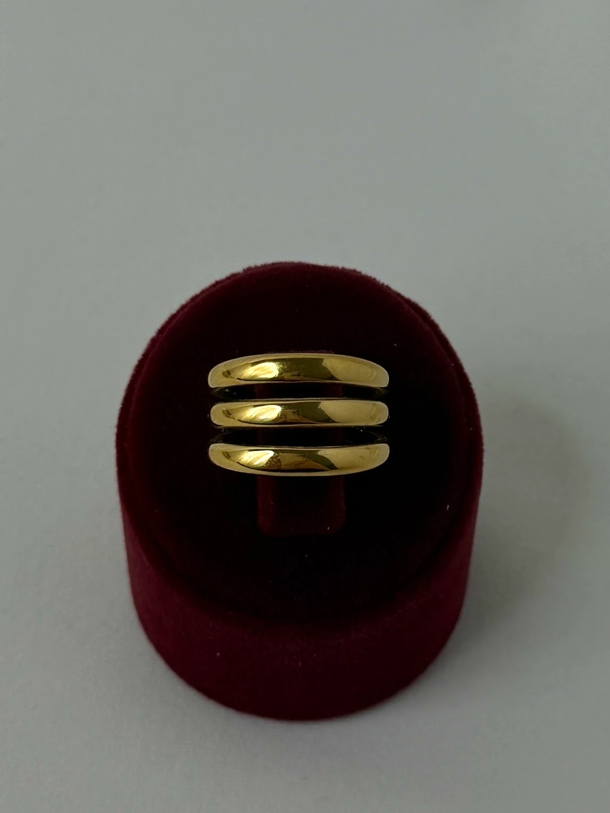 çelik gold numaralı üç sıra plaka yüzük
