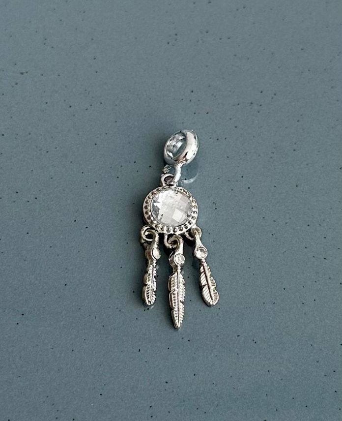 pirinç silver rüya kapanı beyaz charm