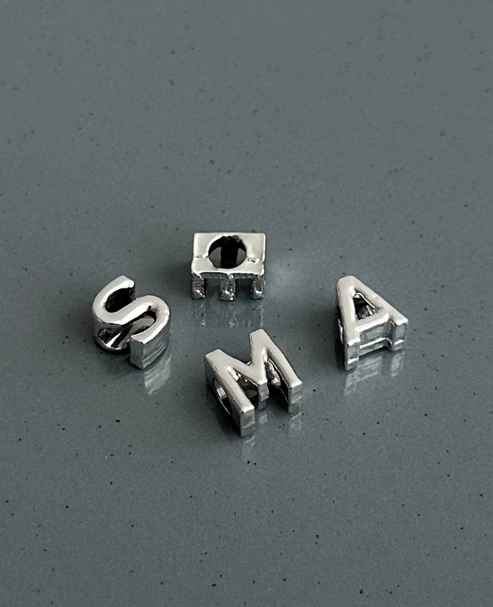 pirinç silver harf pndr charm