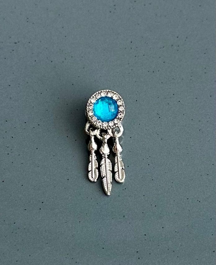pirinç silver rüya kapanı mavi charm