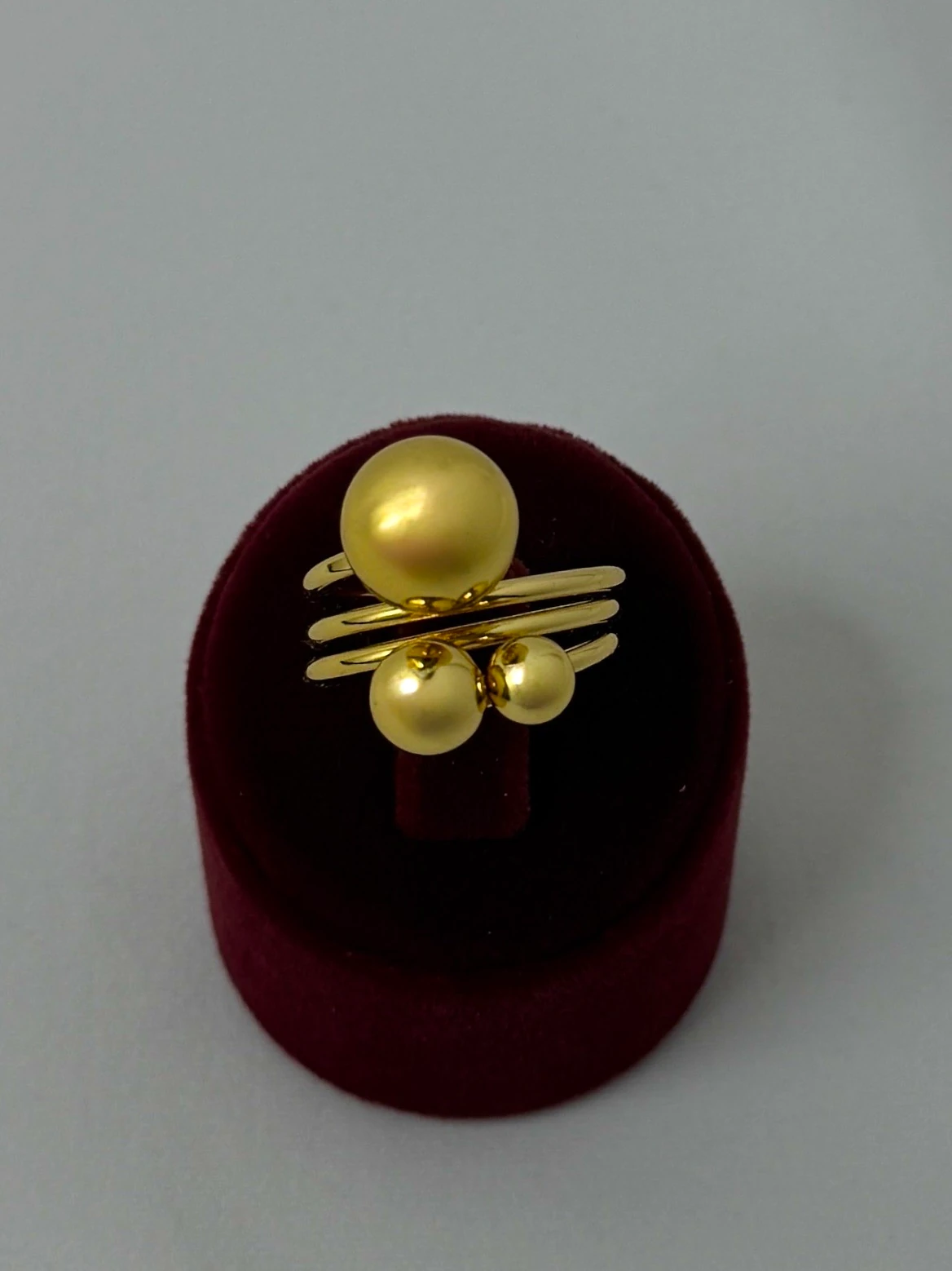 pirinç gold ayarlanabilir topçuk yuvarlak yüzük