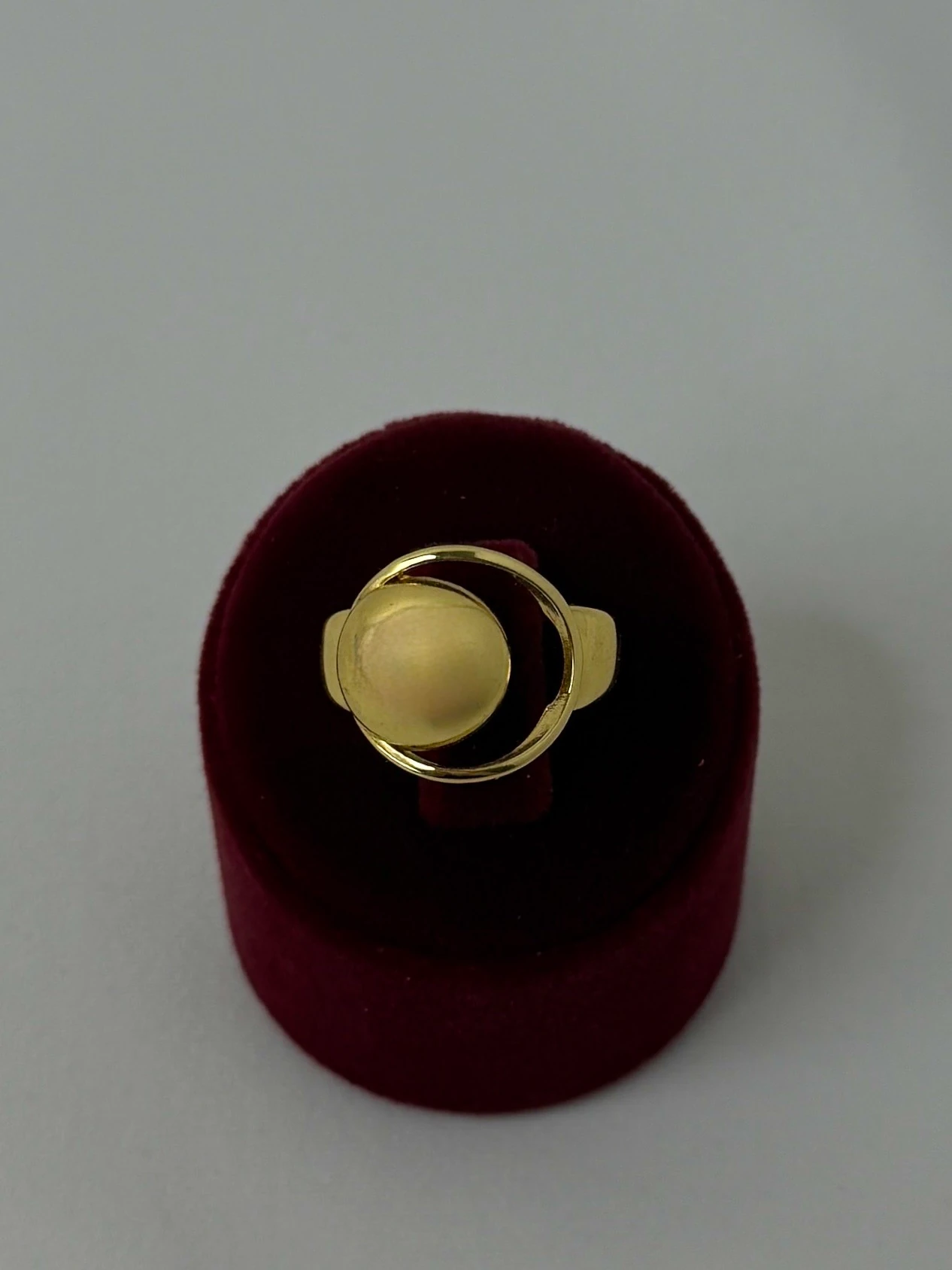 pirinç gold ayarlanabilir yuvarlak düz yüzük
