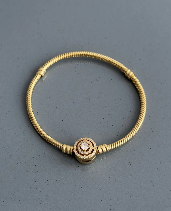 pirinç gold yuvarlak taş pndr