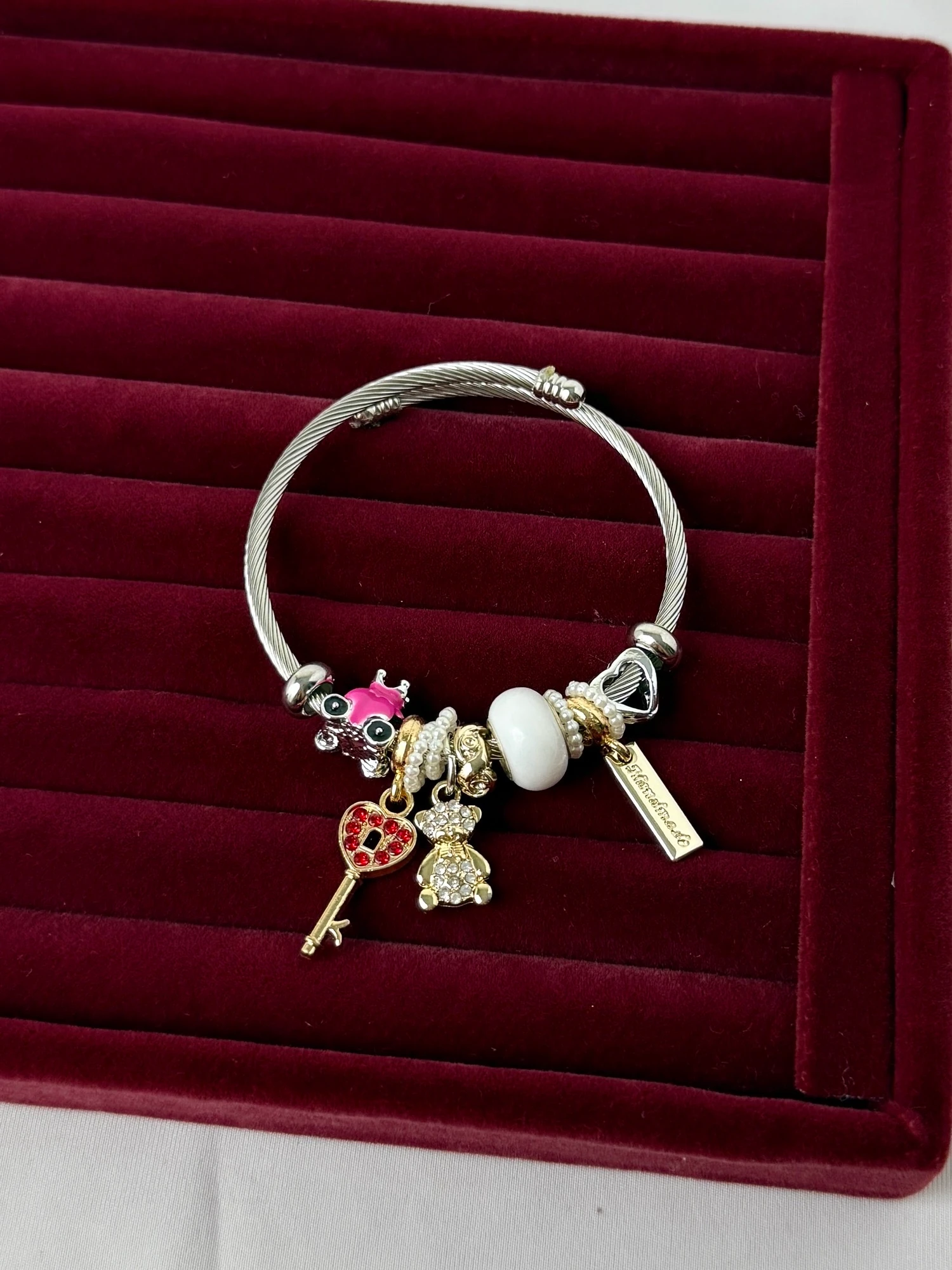 silver ayıcık anahtar pembe pndr