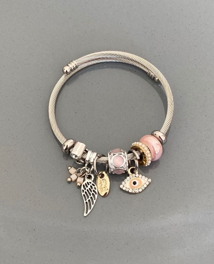 Farklı Charm Göz Yaprak Pembe Pndr