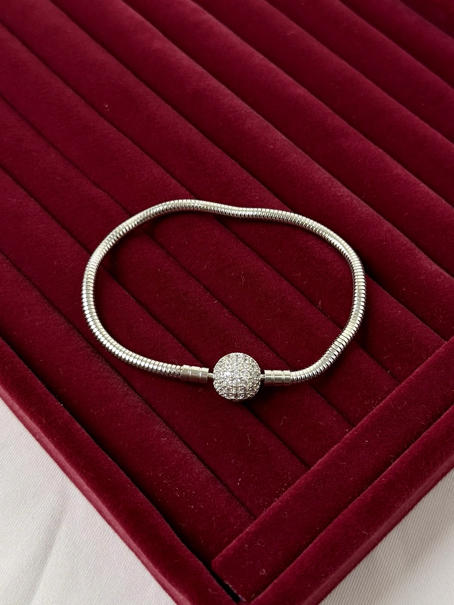 pirinç silver düz taşlı pndr