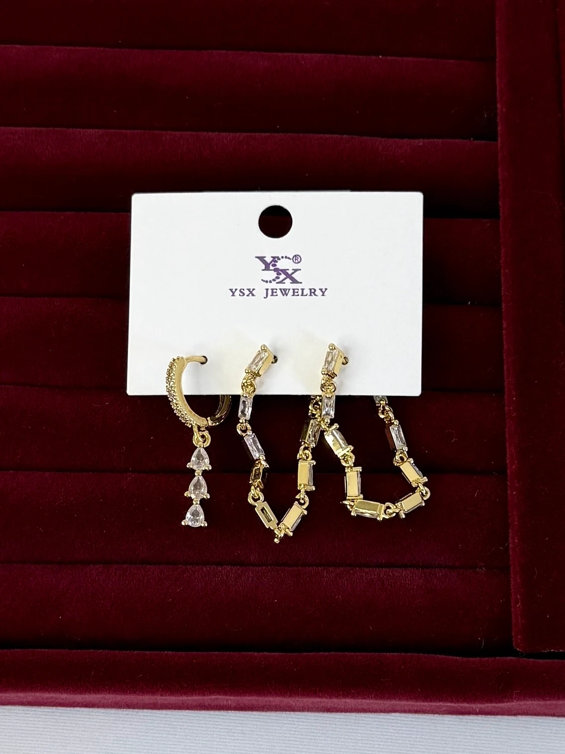 vip ysx gold üçlü suyolu küpe