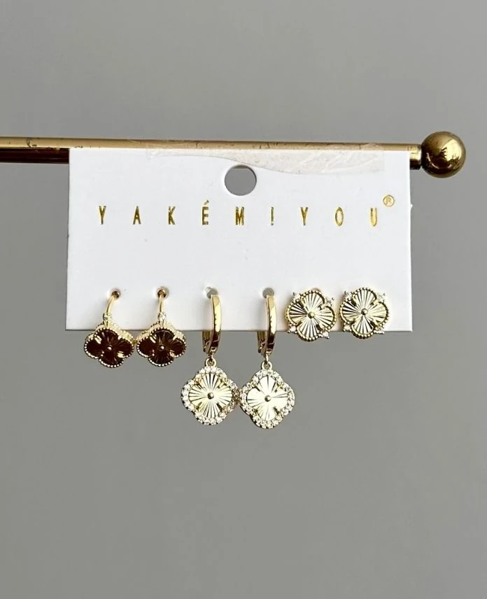 vip yakemıyou gold altılı küpe