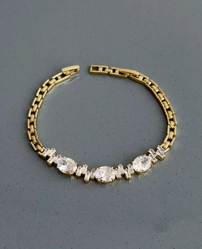 xuping gold elips taşlı bileklik
