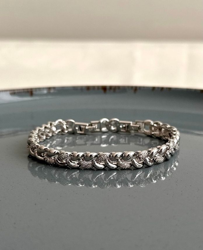 xuping silver yaprak taşlı bileklik