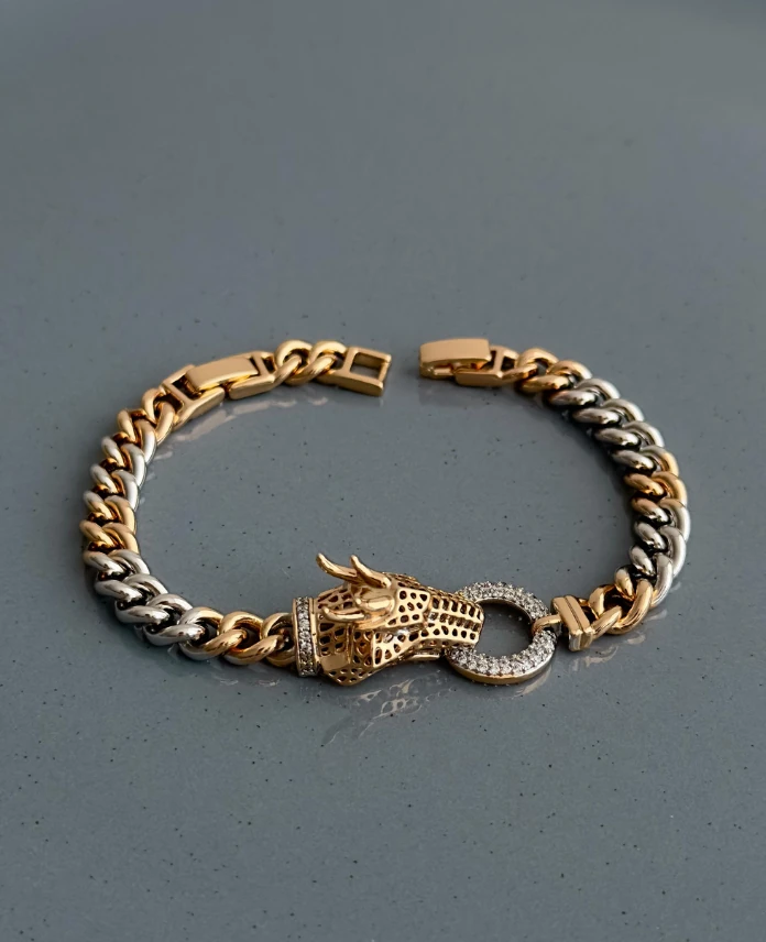 xuping rose silver kaplan taşlı bileklik