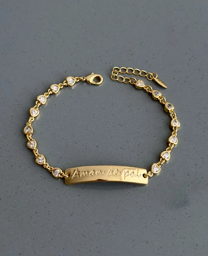 xuping gold plaka yazılı bileklik