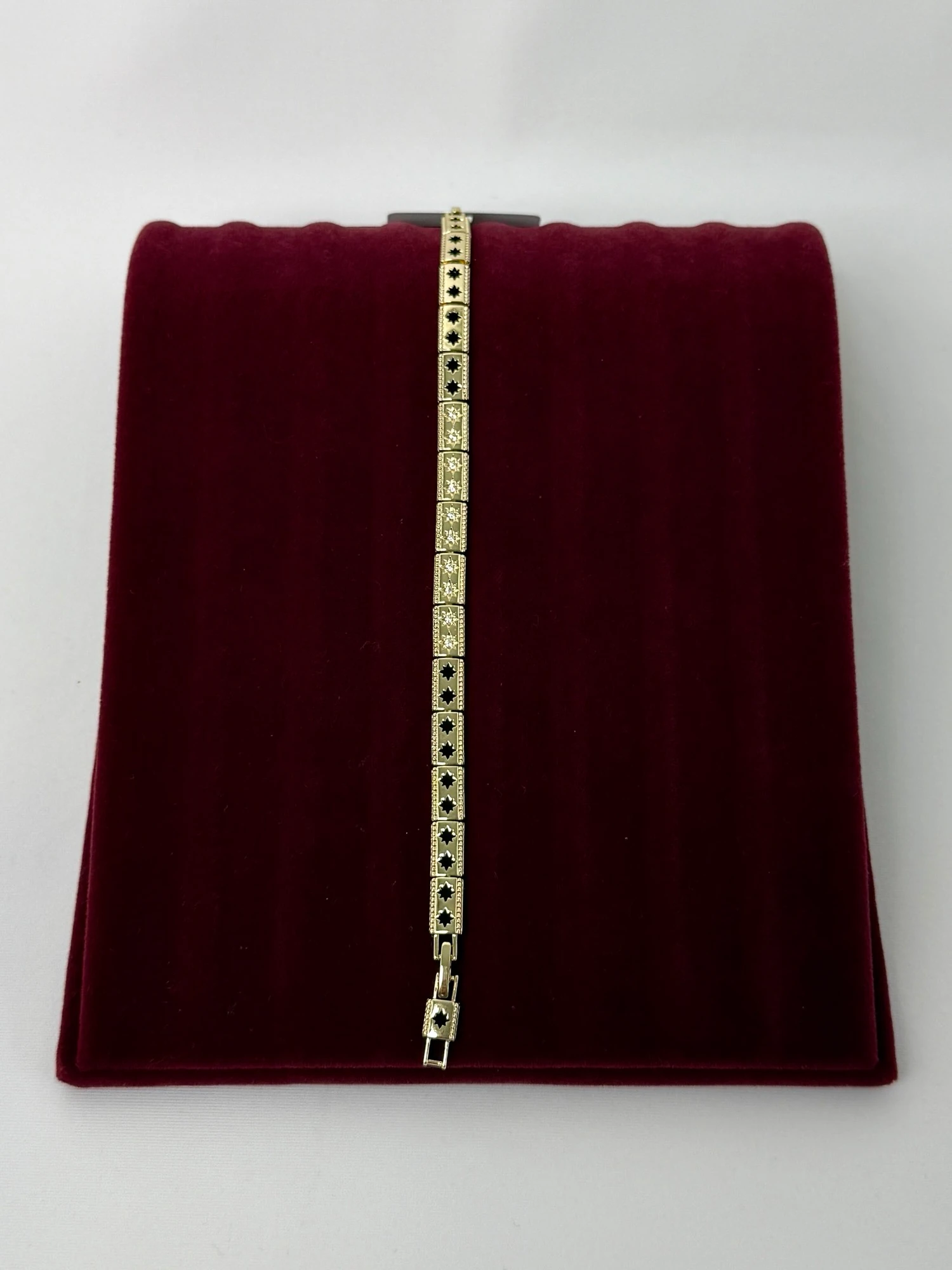 xuping gold dikdörtgen yıldız taşlı bileklik