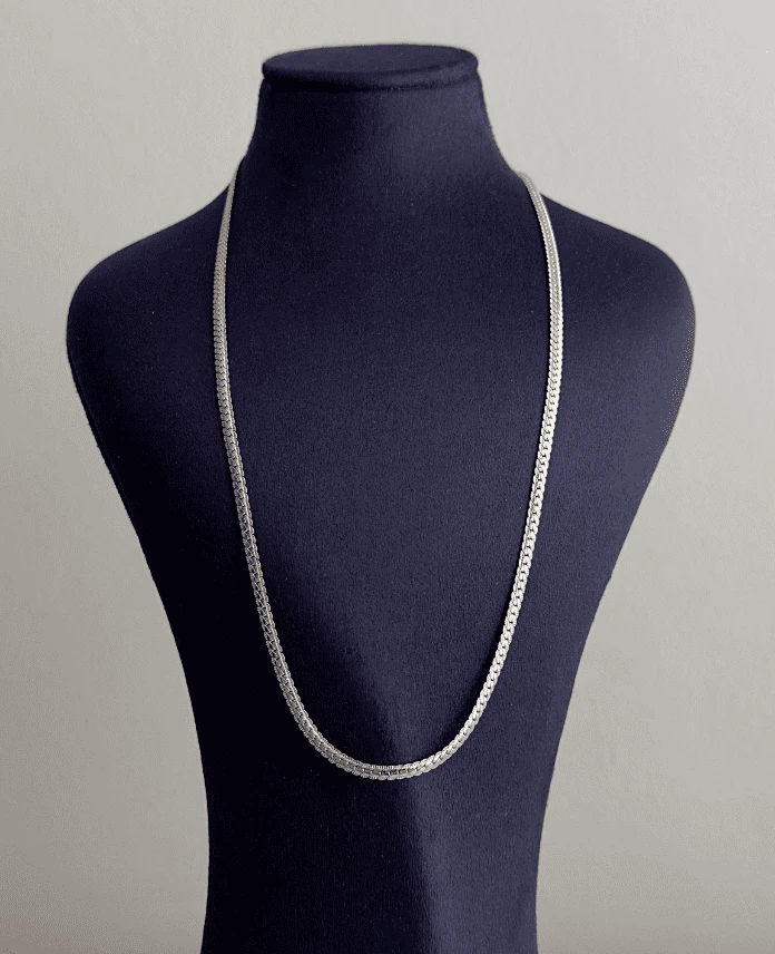 xuping silver ezme tırtıklı zincir 60cm kolye