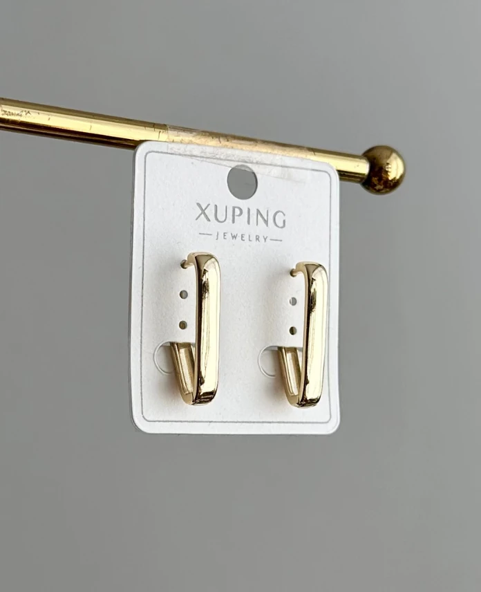 xuping gold üçgen küpe