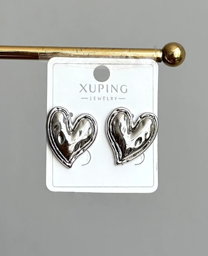 xuping silver kalp küpe