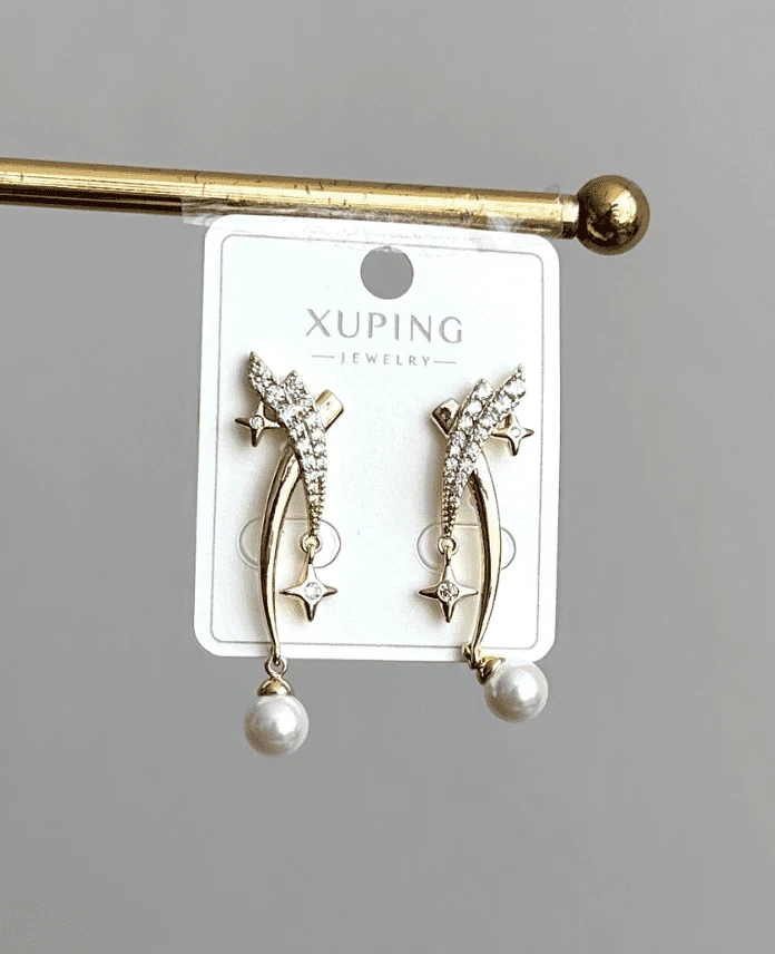xuping gold yıldız inci küpe