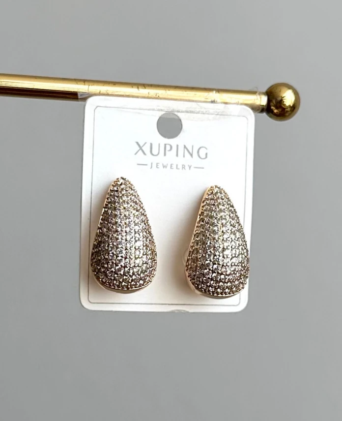 xuping rose damla taşlı küpe